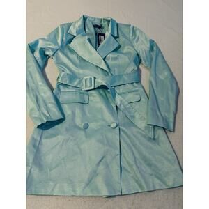 Nasty Gal Seafoam Green Tailored Peacoat Size‎ XS/4 Button & Sash Closure NWT